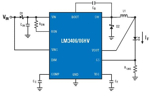 Two-wire PWM dimming